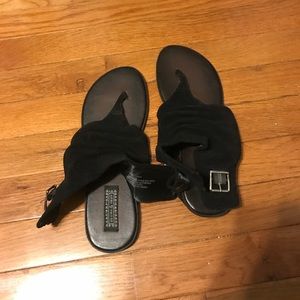 ✨Black Suede Gladiator Sandals